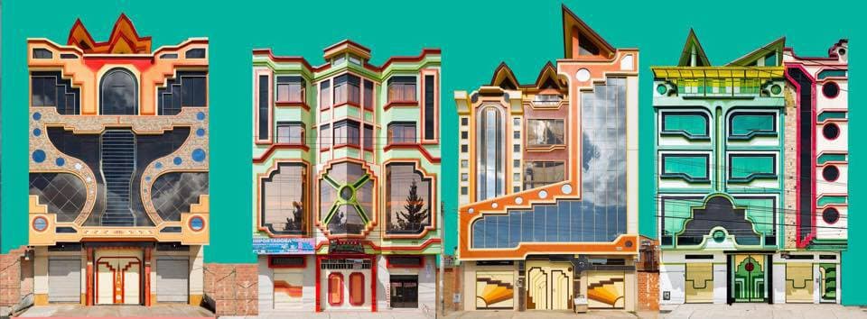 Bolivian architect Freddy Mamani is the creator of the 'cholets' style, colorful mansions with an extravagant touch, seen as the mark of a new class of indegenous Aymara bourgeoisie.