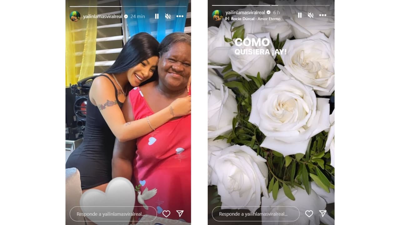 Yailin La Más Viral dedicó estas Historias a su abuela.