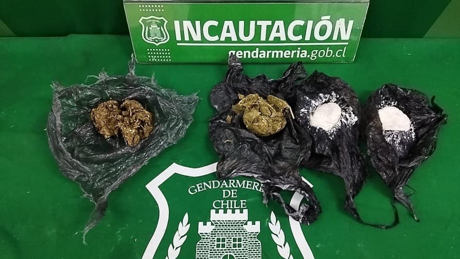 Droga dentro de pelotas que fueron lanzadas al interior de una cárcel en Valparaíso, Chile.