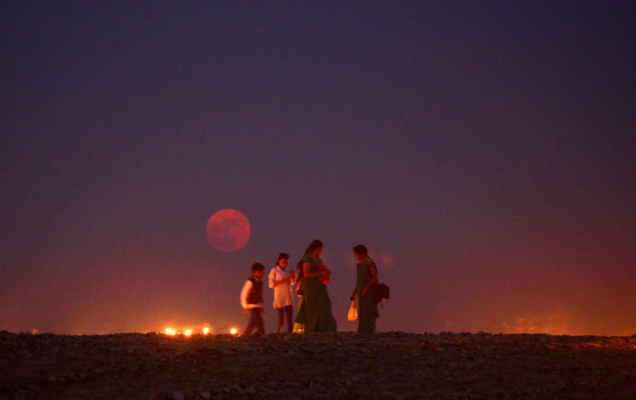 La lunda desde Allahabad, India.