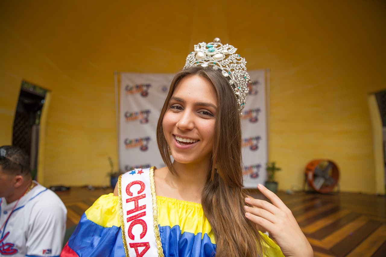 La chica Venezuela, una de las reinas presentes en el carnaval.
<br>