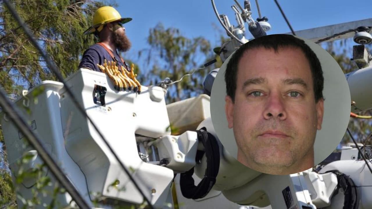 Conductor impaciente por el tráfico amenaza con un arma a trabajadores eléctricos que reparaban los daños por Milton