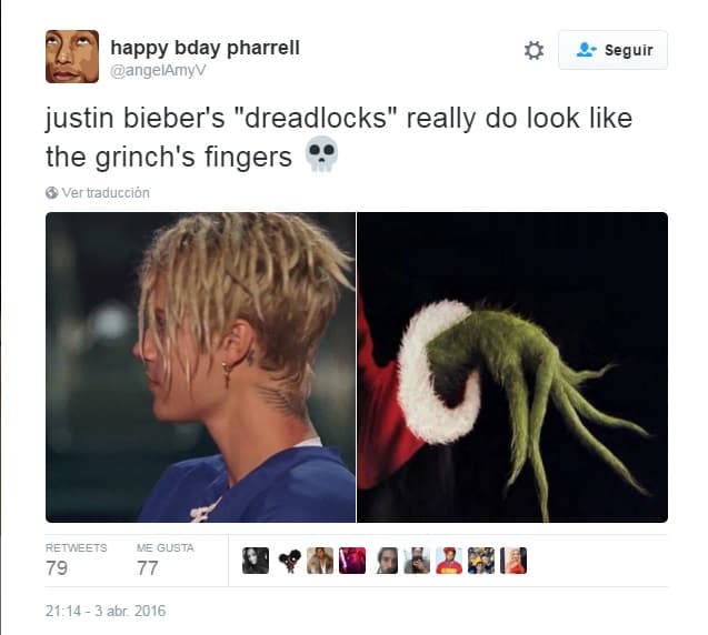 Este es uno de los memes más populares, comparan su cabello con los dedos del Grinch... ¿qué opinas?
