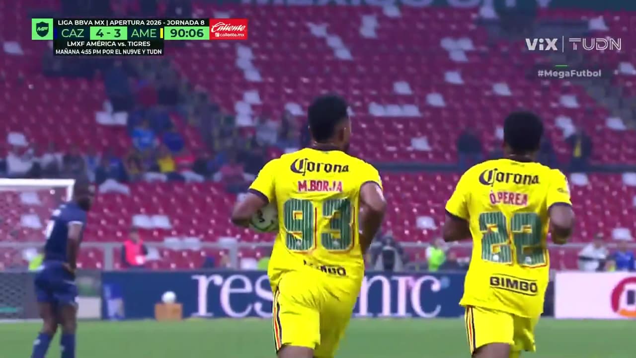 ¡Miguel Borja marca su primer gol con el América en el Clásico vs. Cruz Azul!