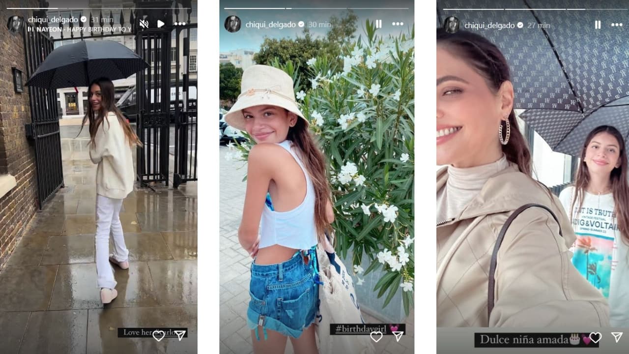 Carlota, de 14 años, con su mamá 'Chiqui' Delgado.