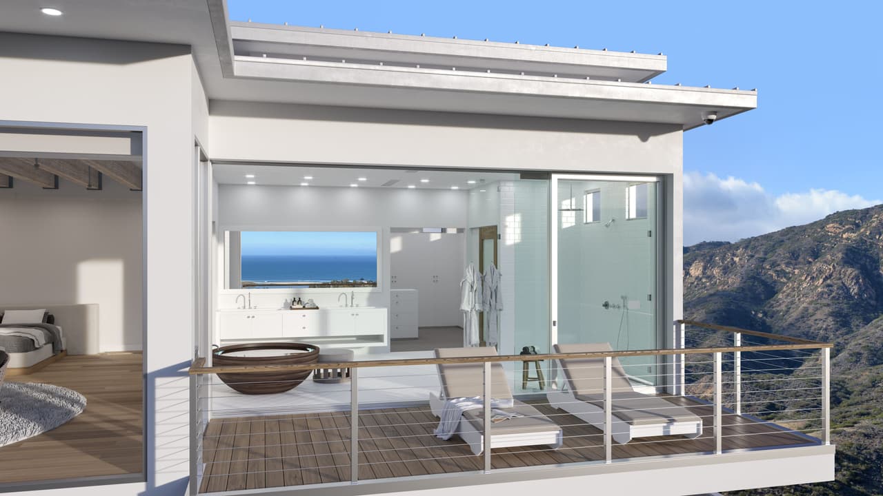 Balcones con vista al mar.