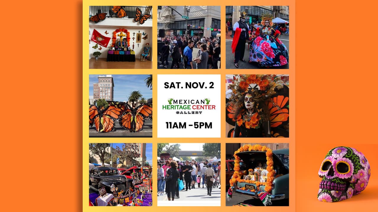 <b>4. Día de los Muertos - Mexican Heritage Center & Gallery</b>
<br>• Cuándo: 2 de noviembre, de 11:00 a.m. a 5:00 p.m.
<br> • Dónde: 111 S. Sutter St. Stockton, CA.
<br> • El evento será como una fiesta callejera de cuatro cuadras en el centro de Stockton, en la intersección de Sutter St./Market St.