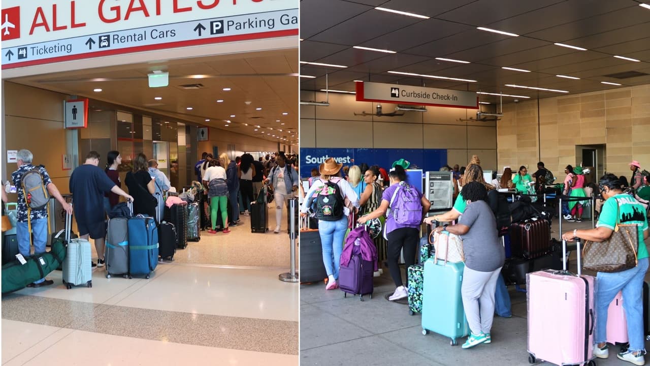 Problemas en el Aeropuerto Dallas Love Field causan severos retrasos en el manejo de equipajes