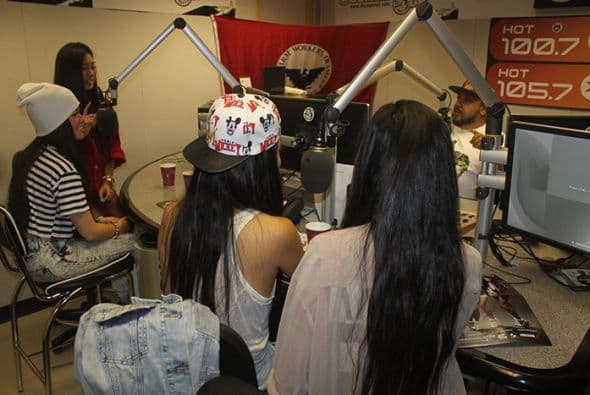 The Jazmin Sisters stopped by the Hot 105.7 studios to visit with Chuy Gomez. These ladies are TALENTED! Check out the pics here!