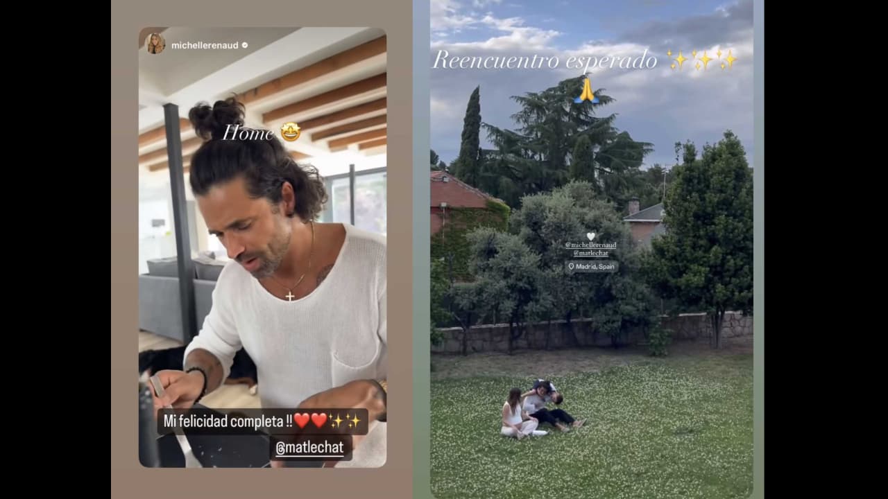 Michelle Renaud y Matías Novoa están juntos en España