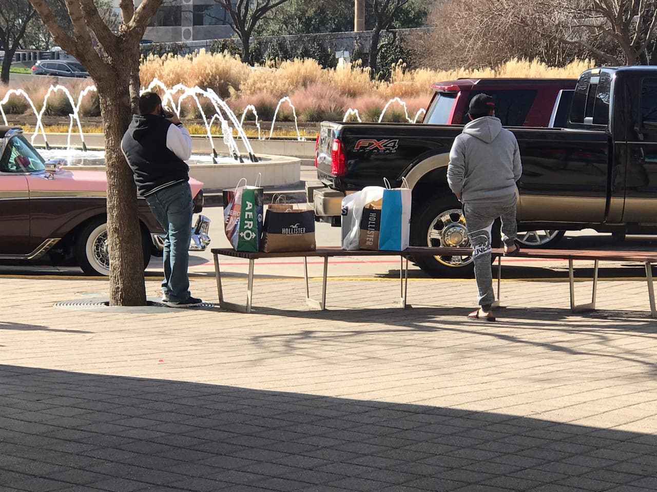 Compradores en centro comercial de Dallas