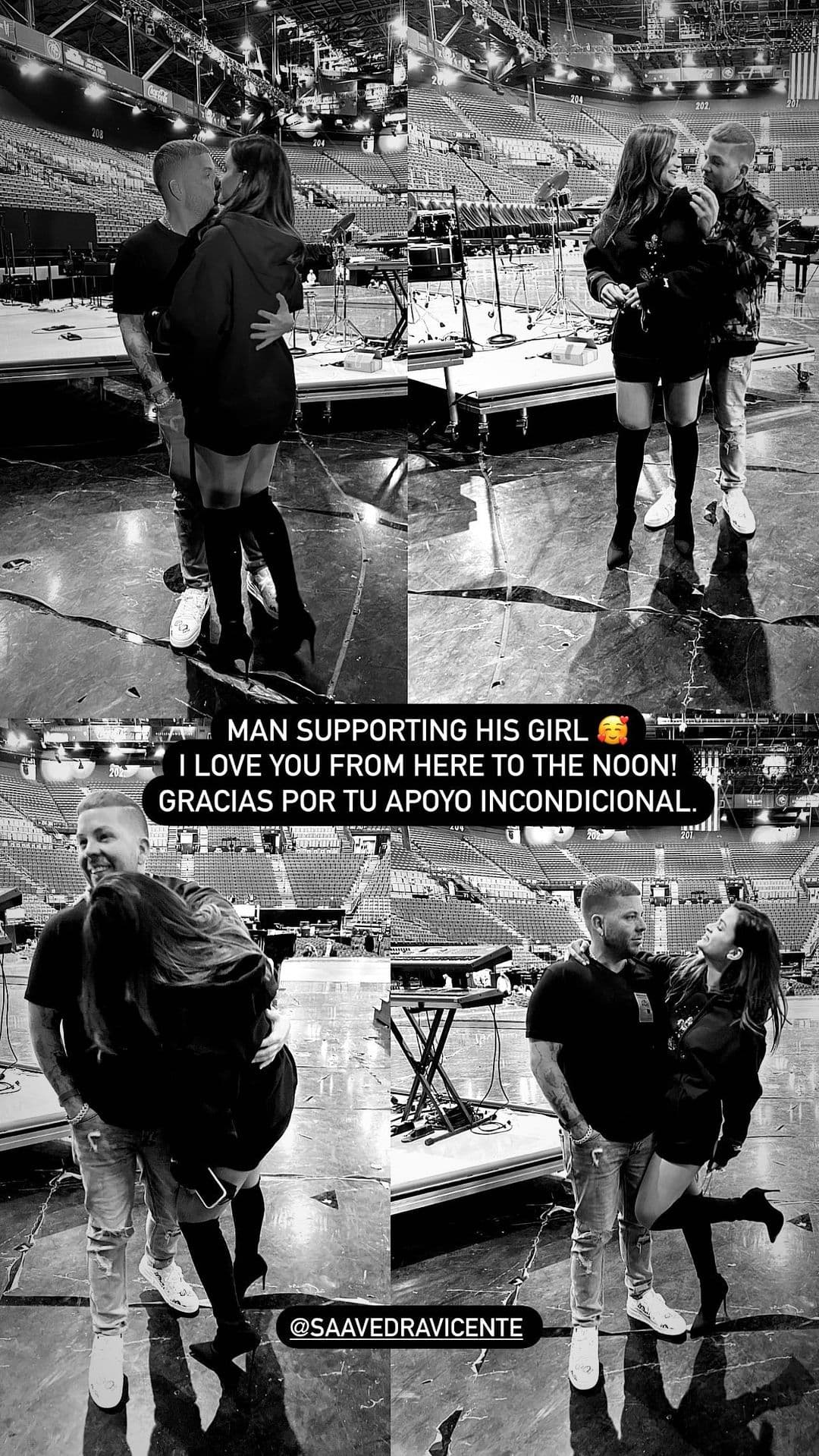 La ex Nuestra Belleza Latina no llegó sola a la 'Cuidad del pecado' ya que su novio,
<b><a href="https://www.univision.com/shows/el-gordo-y-la-flaca/mensajes-clarissa-molina-novio-vicente-saavedra-redes-sociales-fotos" target="_blank">Vicente Saavedra,</a></b> la acompañó y ha estado durante algunos ensayos de la presentadora. Por supuesto, los momentos románticos entre la pareja no se hicieron esperar.