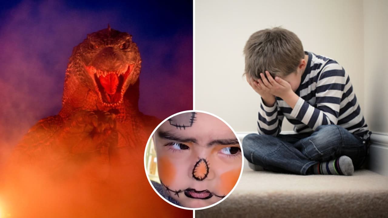 Niño quería disfrazarse de Godzilla y llora decepcionado al ver el resultado: así quedó