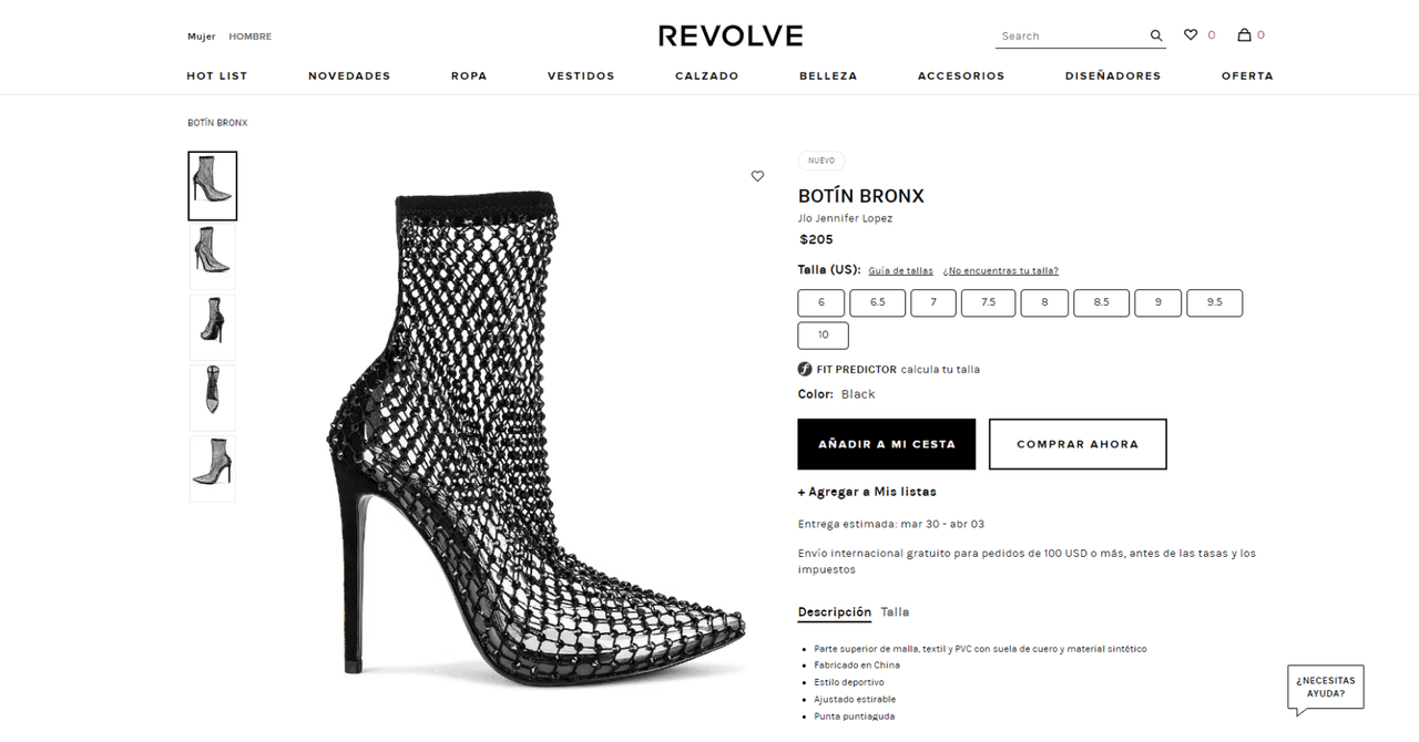 El modelo más costoso de la colección de zapatos de Jennifer Lopez es de 205 dólares