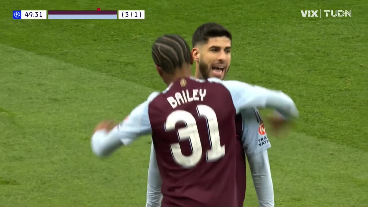 ¡Jugadón del Aston Villa y gol de Marco Asensio al Brujas!