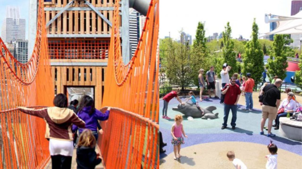 Desde las 6:00 a.m. hasta las 9:00 p.m. puedes acudir al parque 'Maggie Daley' con tus hijos, para que disfruten del parque.