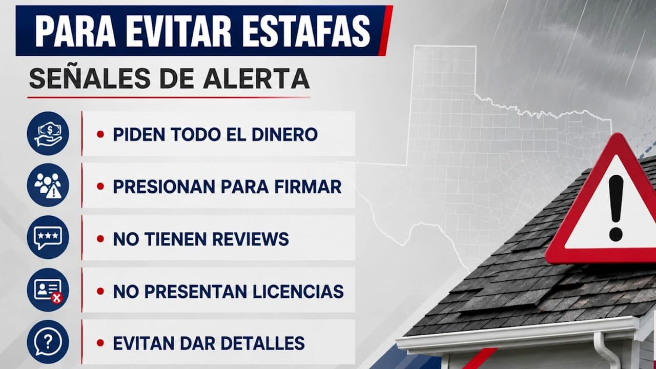 Antes de pagar por reparar su techo, expertos recomiendan verificar esto en Texas