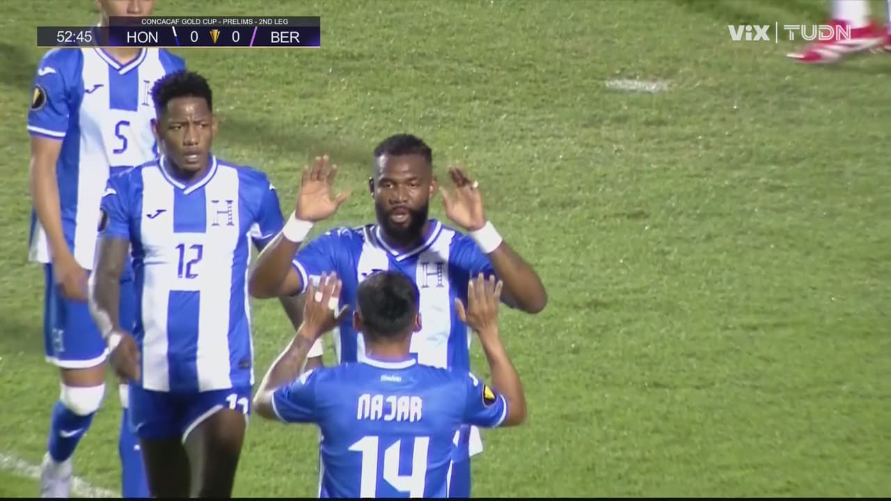 ¡Gol de Honduras! Benguche abre el marcador ante Bermudas