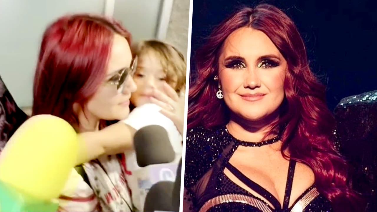 Dulce María armó tremendo zafarrancho al llegar con su esposo e hija a México