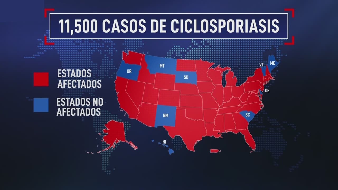 MAPA: Así se ve hoy el brote de ciclosporiasis en Estados Unidos