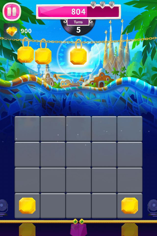 La dinámica se basa en ubicar joyas del mismo color.