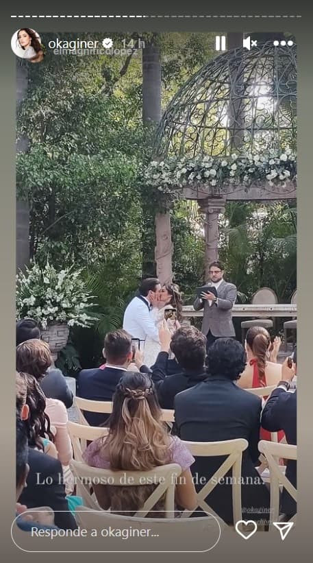 La ceremonia fue oficiada por el también comediante José Rafael Guzmán Gonzales, a quien Oka calificó como el “mejor oficiante de la historia”. 
<br>