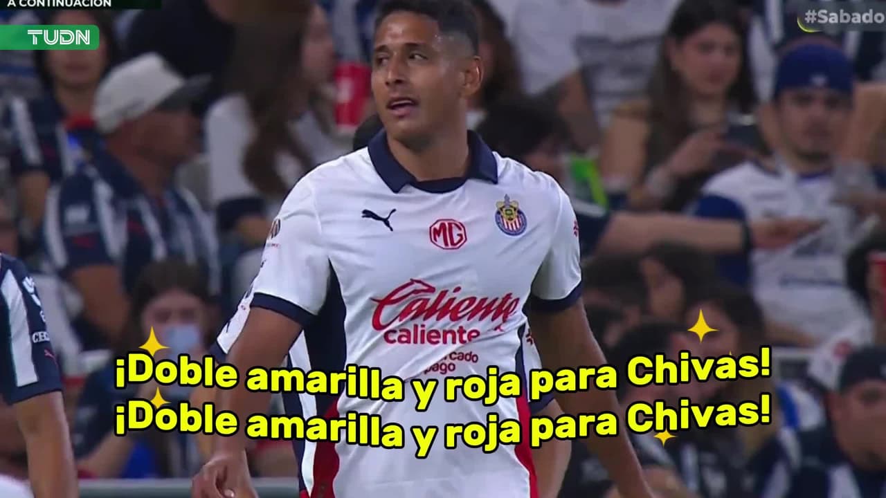 ¡Segunda amarilla y expulsado! Chivas se queda sin pieza clave