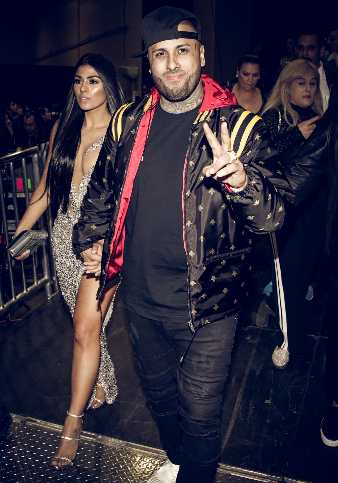 Nicky Jam y su esposa Angélica Cruz.