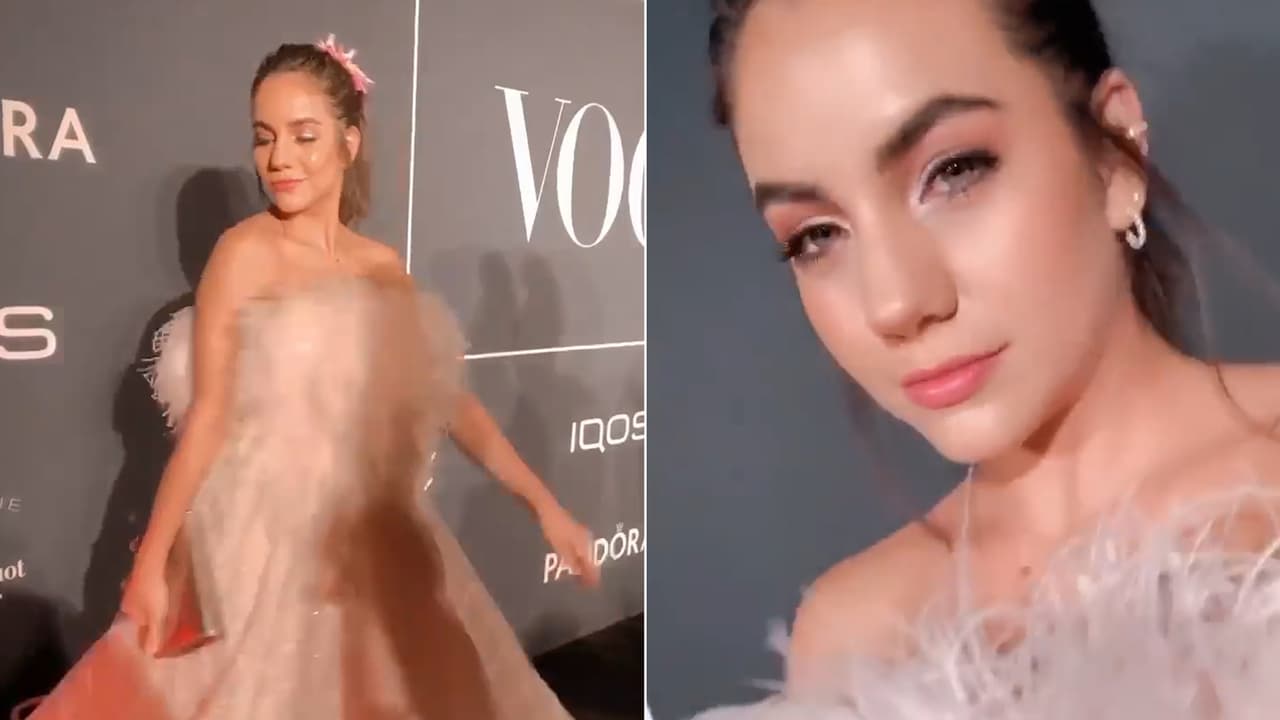 Por andar “emplumadísima”, Ela Velden pasó una pequeña vergüenza en la fiesta de Vogue