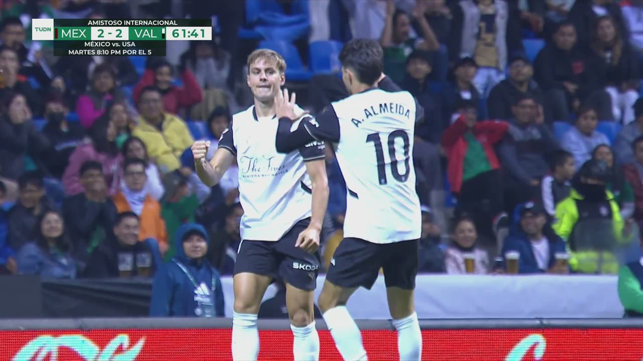 ¡Empata Valencia! Doblete de Dani Gómez que de media vuelta pone el 2-2