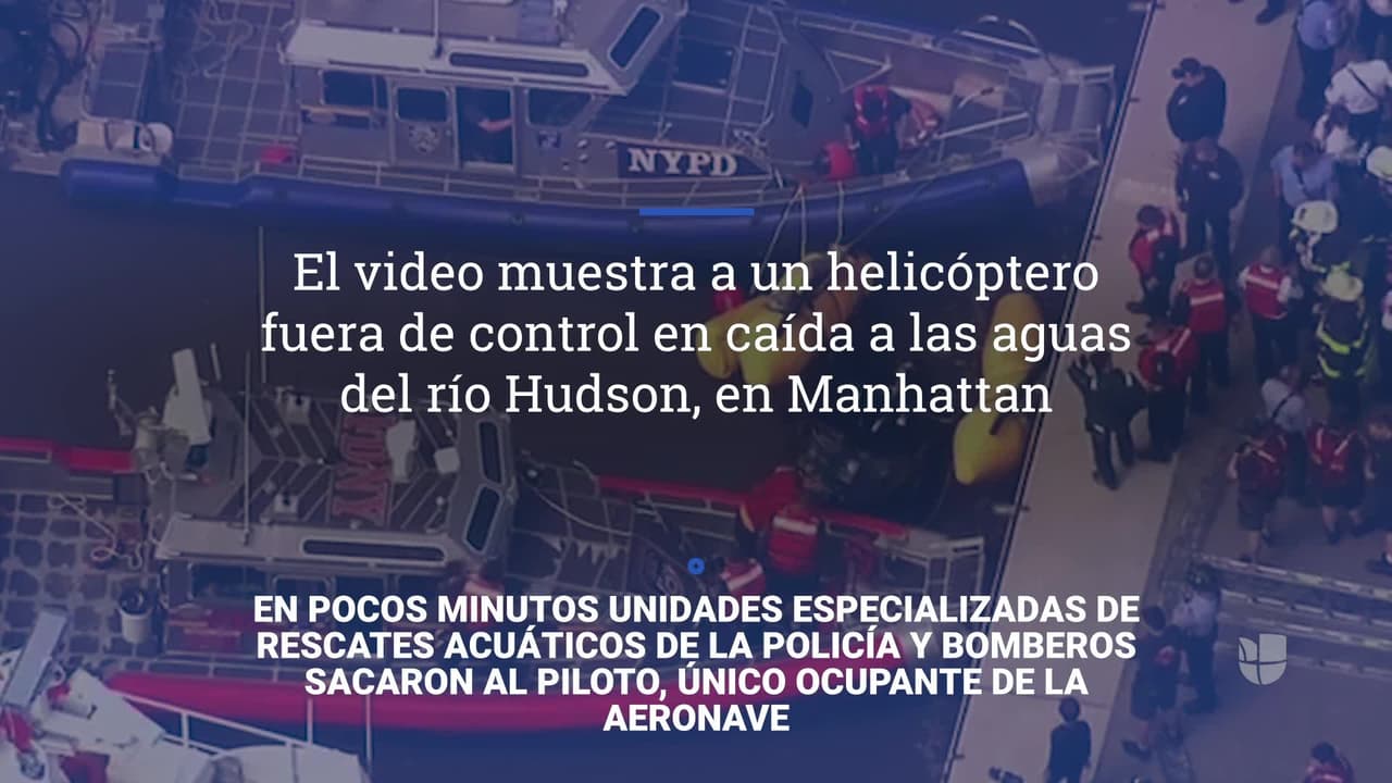 Lo que se sabe del helicóptero que cayó a las aguas del Hudson en Manhattan