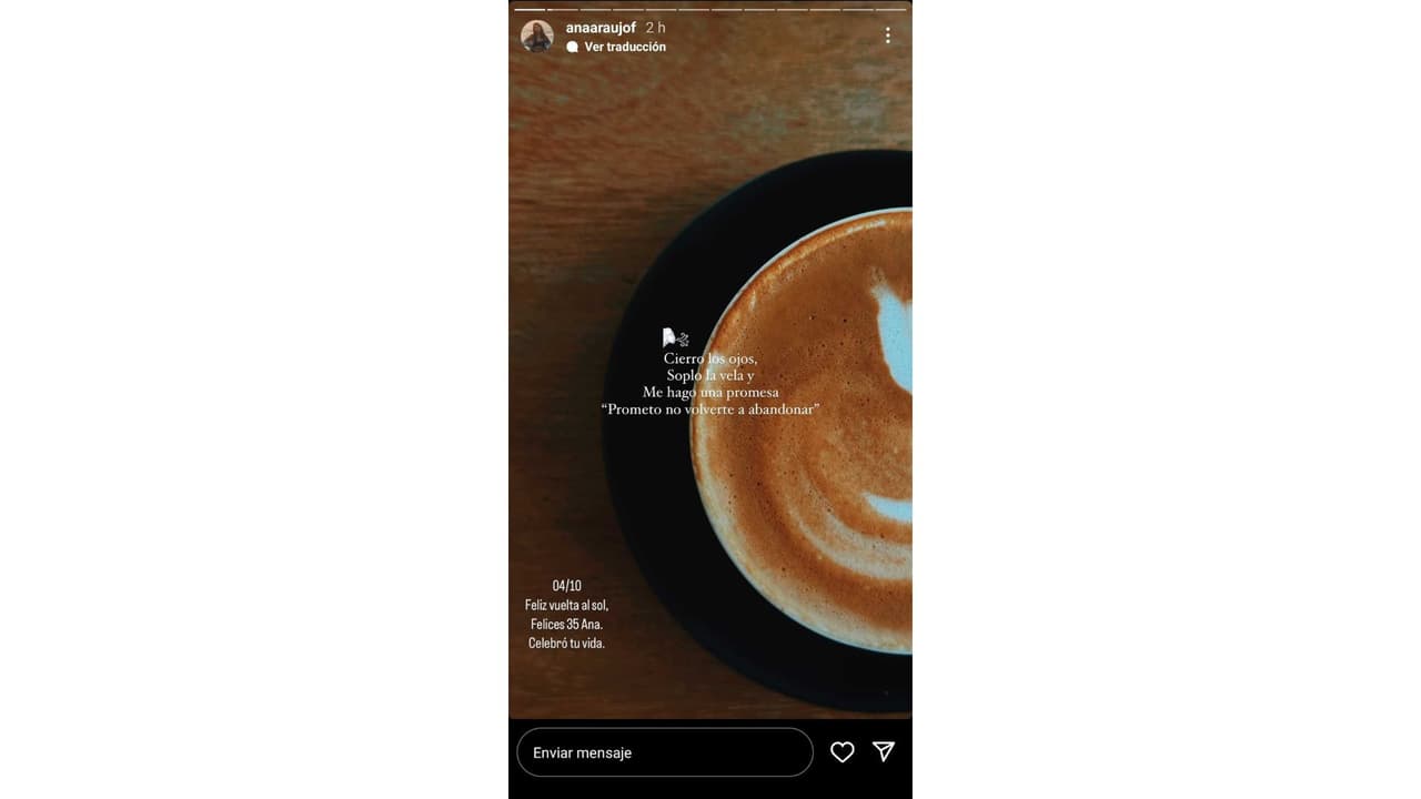 Ana Araujo aparentemente se hizo una promesa.