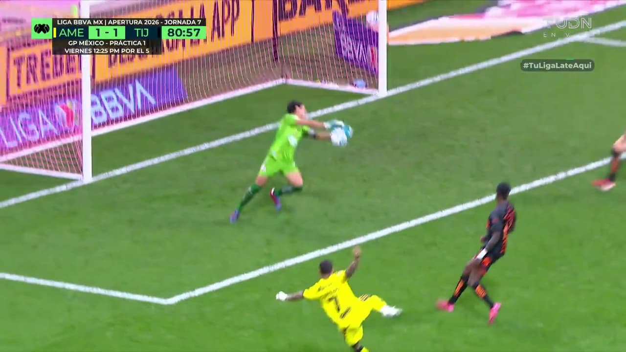 ¡Se salva Xolos! Primero Toño y después Rivero evitan el 2-1 del América