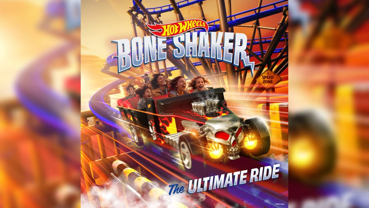 El paseo temático 
<b>Hot Wheels Bone Shaker</b> será la primera montaña rusa familiar en presentar el famoso diseño de calavera del hot rod que sube 84 pies en el aire.