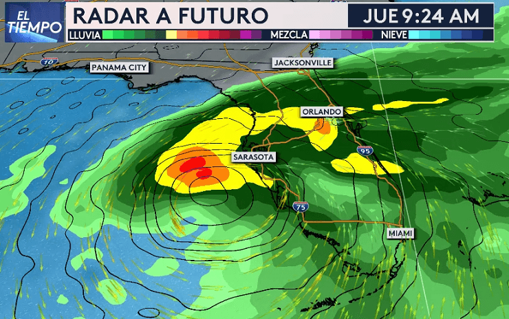 Se anticipan acumulaciones de hasta 20 pulgadas de lluvia en áreas como Sarasota y Manatee.