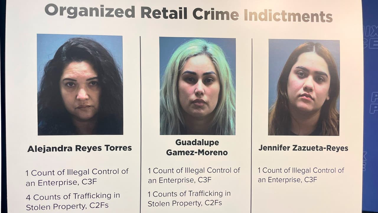 Tres mujeres detenidas por robar más de medio millón de dólares en maquillaje