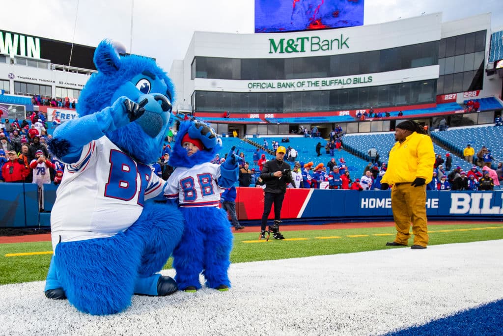 Billy Buffalo, al más puro estilo de Sésamo, es la mascota de los Buffalo Bills.