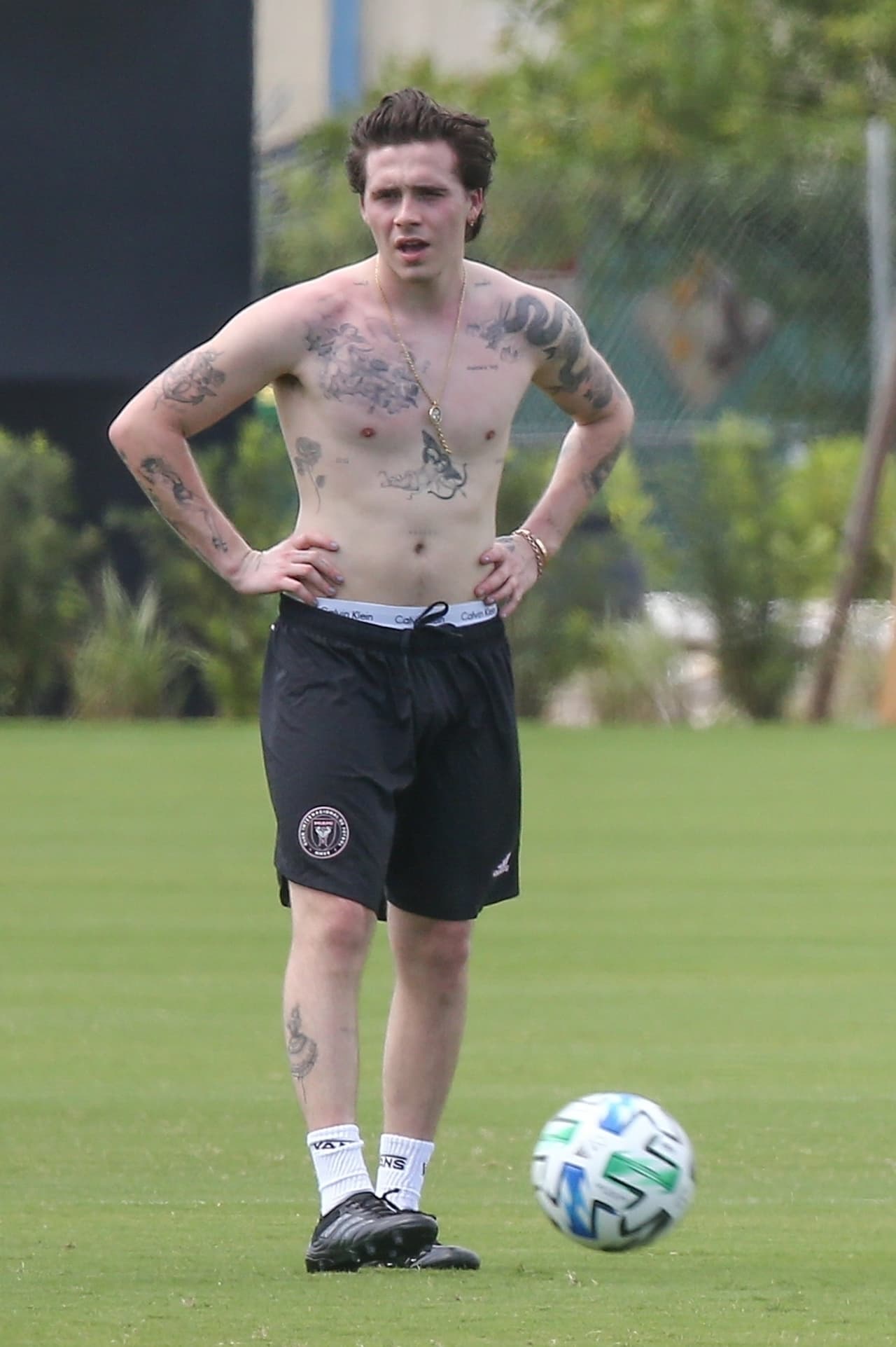 Su hijo mayor, Brooklyn, le siguió los pasos. Aunque hace un tiempo el joven de 21 años quiso seguir la carrera de su papá, finalmente decidió enfocarse en su pasión, que es la fotografía.