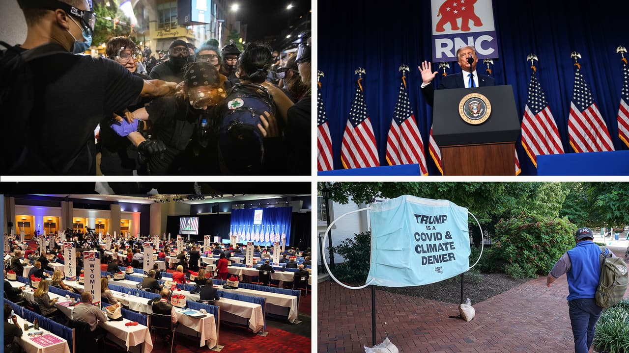 Una parte de la 
<a href="https://www.univision.com/temas/convencion-republicana">Convención Nacional Republicana</a> inició este lunes en Charlotte, Carolina del Norte, "a menor escala" debido a la pandemia.