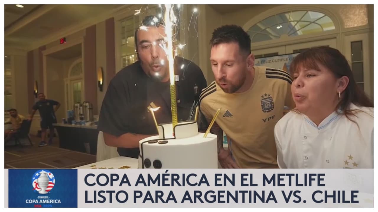 El cumpleañero Messi y Argentina se reencuentran con Chile en Nueva Jersey