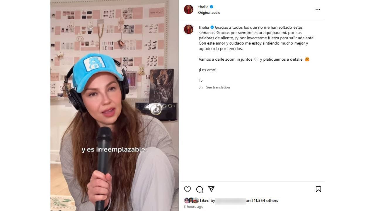 Thalía reaparece tras la muerte de Ernestina Sodi.