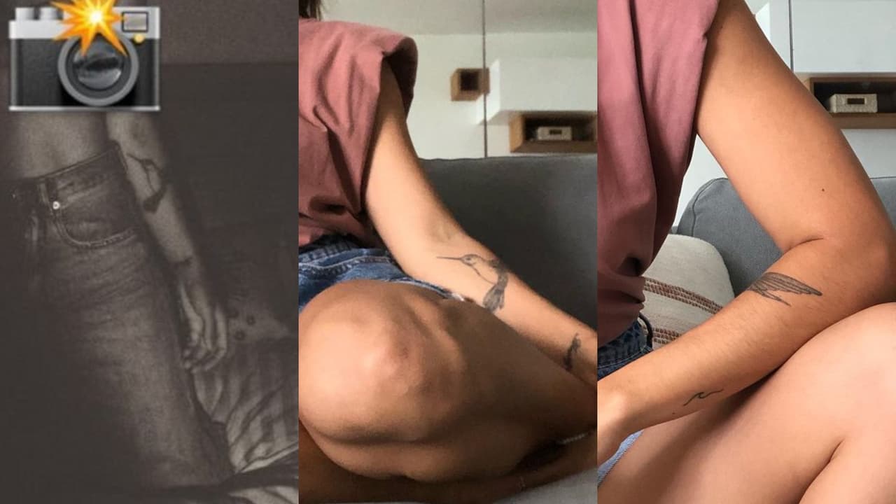 En la foto que compartió Marco Lavin de Ana Araujo, apenas se alcanza a distinguir su rostro, pero sí se trata de ella. Se constata por el tatuaje del colibrí que se le aprecia también en otras fotos que ella tiene en Instagram.