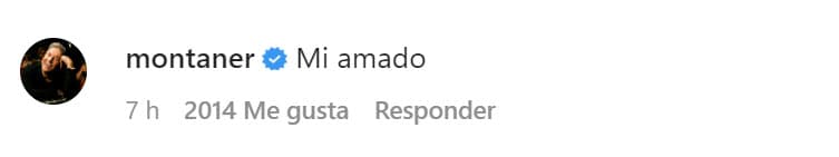 Mientras tanto, el legendario cantante dejó un "mi amado" en la sección de comentarios de la cuenta de su hijo. 
<br>