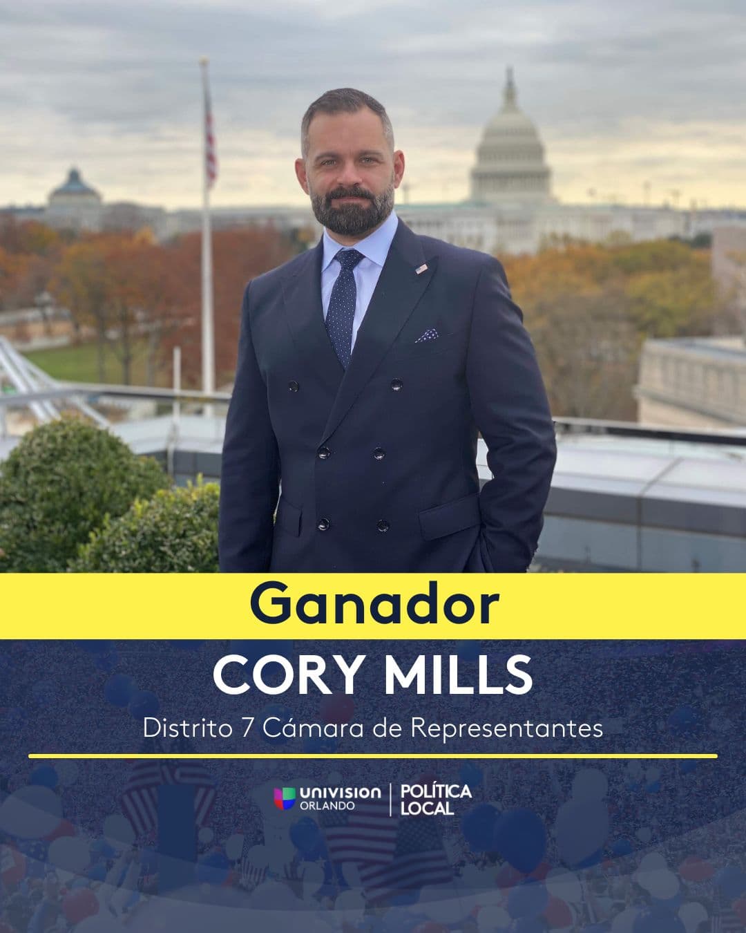 Cory Milss, republicano, ganador del Distrito 7.