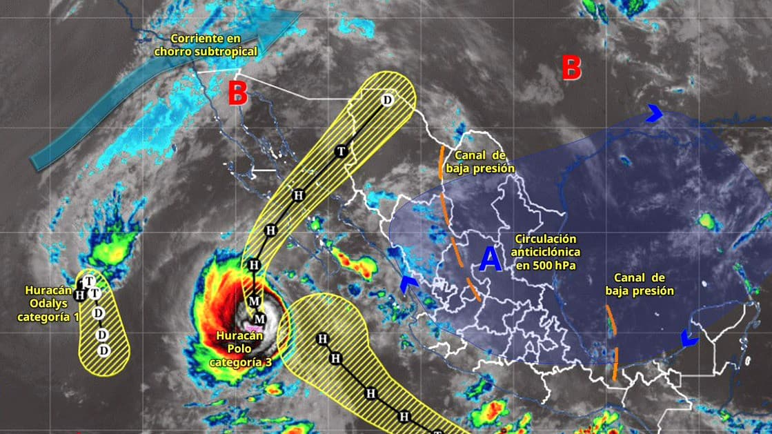 Recorrido y hora estimada de impacto del huracán Polo en México ¿cuáles zonas de EEUU podrá afectar?