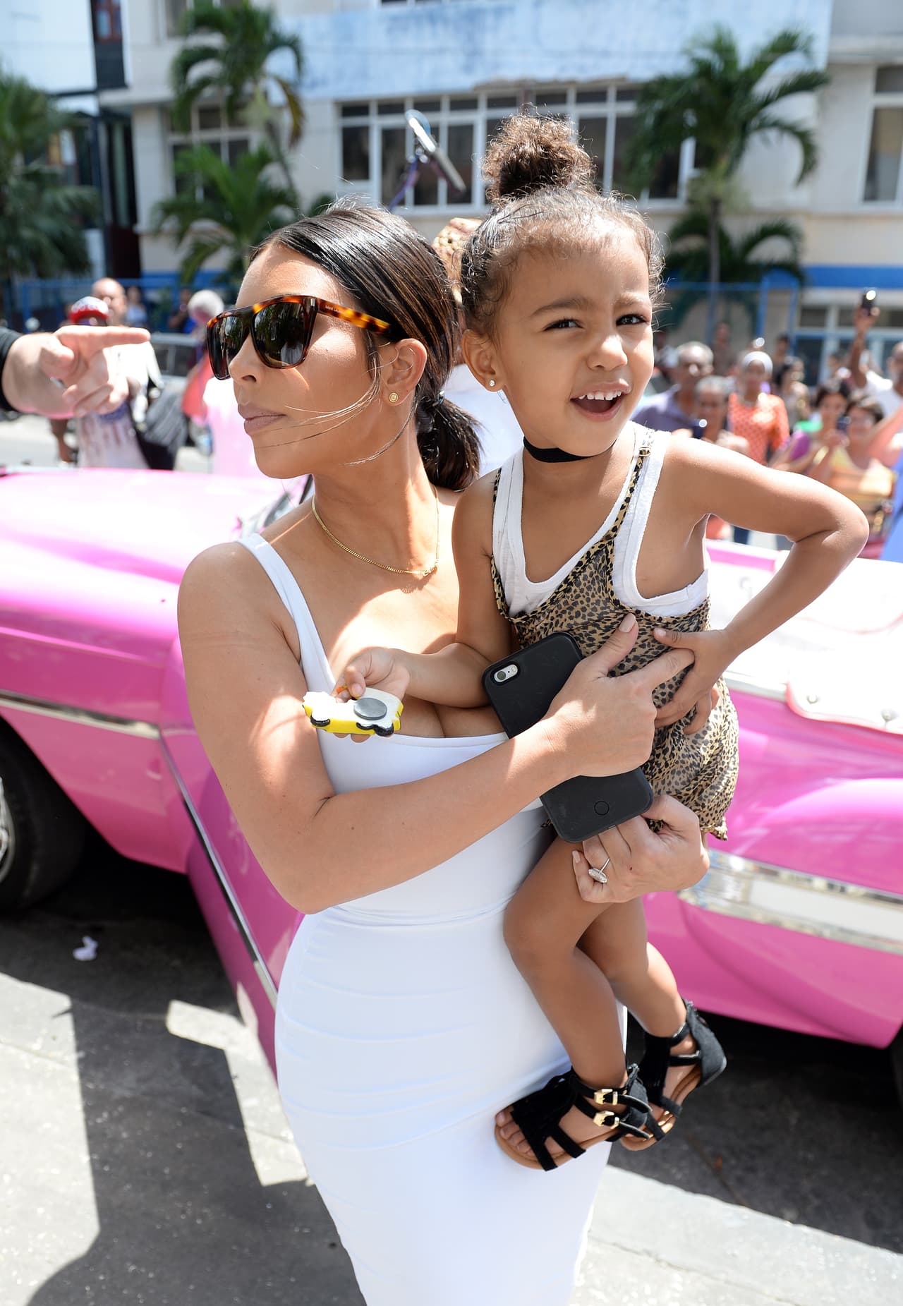 Kim con Nori, quien también se la pasó genial.