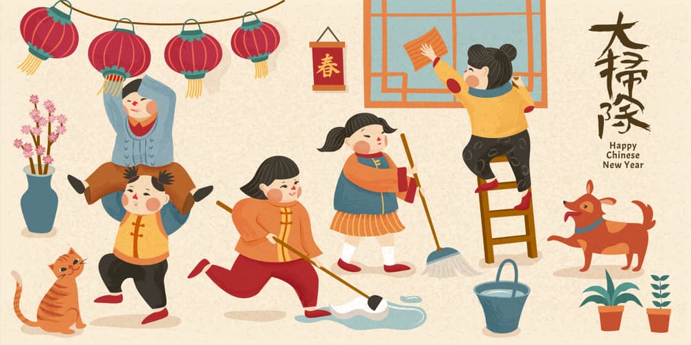 Otro preparativo es limpiar muy bien toda la casa. Limpiar el hogar les ayuda a deshacerse no sólo de la suciedad acumulada sino un simbolismo de dejar atrás los problemas del año viejo y abriendo los brazos al nuevo camino por delante. Es la época perfecta para hacer todo en su lista de pendientes.