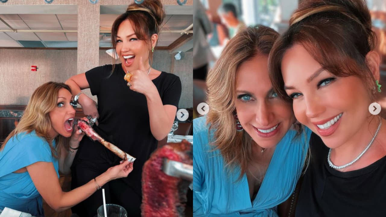Thalía le regaló de cumpleaños a Lili Estefan un pedazo de costilla.