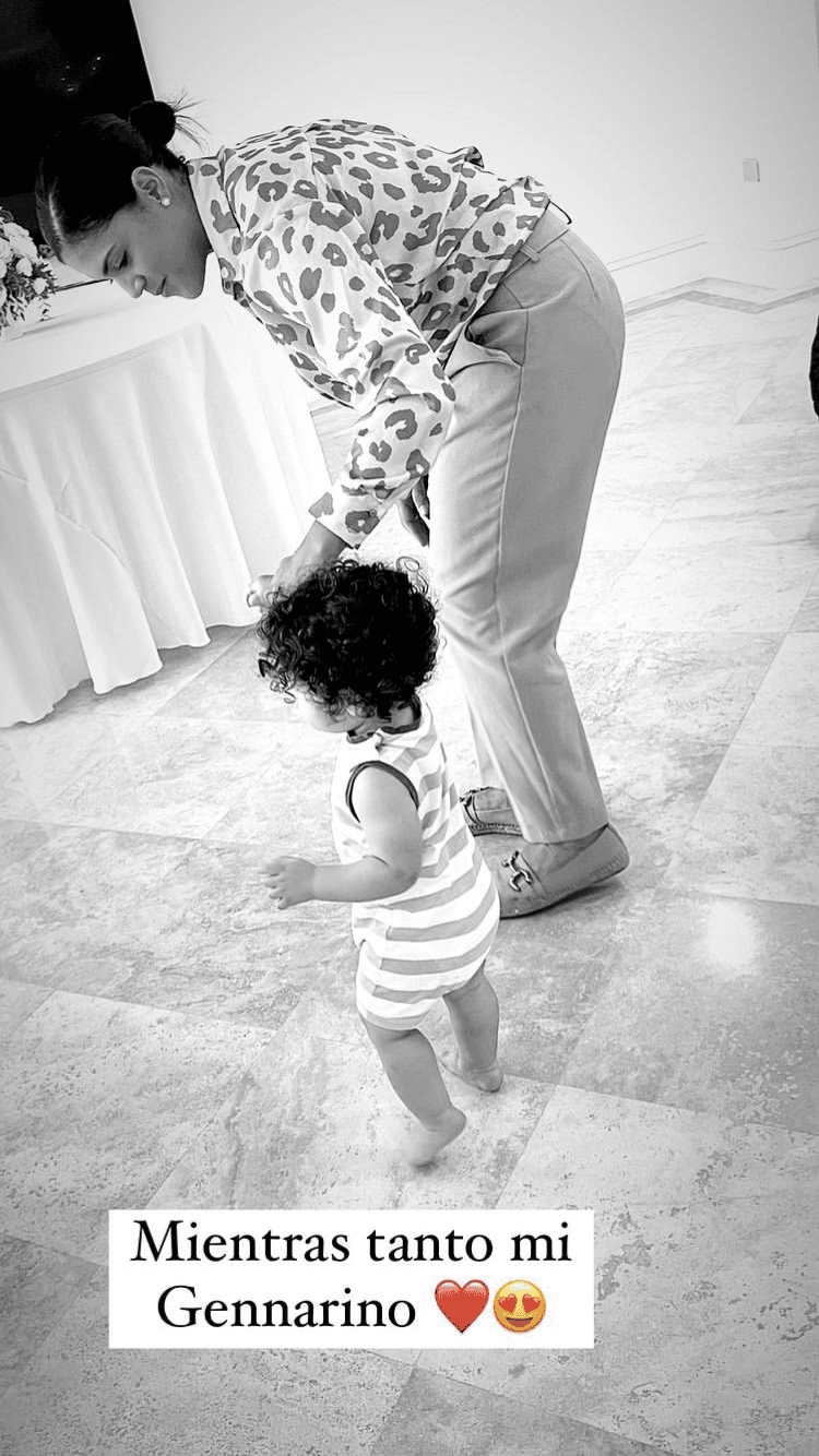 "Dios no pudo haberme dado mejor compañero de vida que tú: gran hijo, gran amigo, gran hermano, gran esposo y excelente papá. Te amo con todo mi corazón ¡siempre serás muy feliz! Siempre Dios cuidará de ti. I got your back @franczampogna".