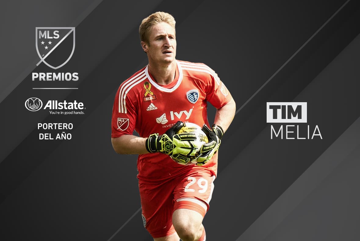 Tim Melia, de Sporting Kansas City, fue elegido como el Arquero del Año 2017 en la MLS